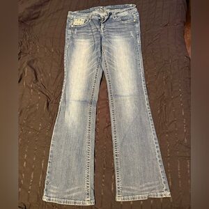 Grace in LA Medium Blue Flare Jeans